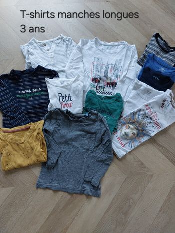 Lot t-shirts manches longues 3 ans