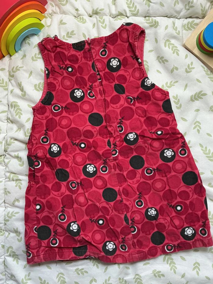 robe sans manches en velours doublé rose à motifs 18 mois  kimbaloo - photo numéro 7