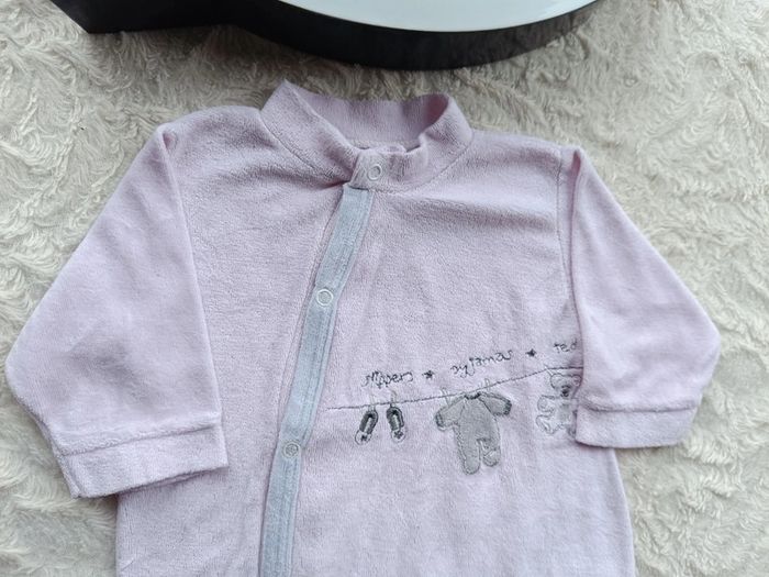 Pyjama grenouillère velours Fille 3 mois - photo numéro 3