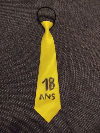 Cravate jaune 18 ans