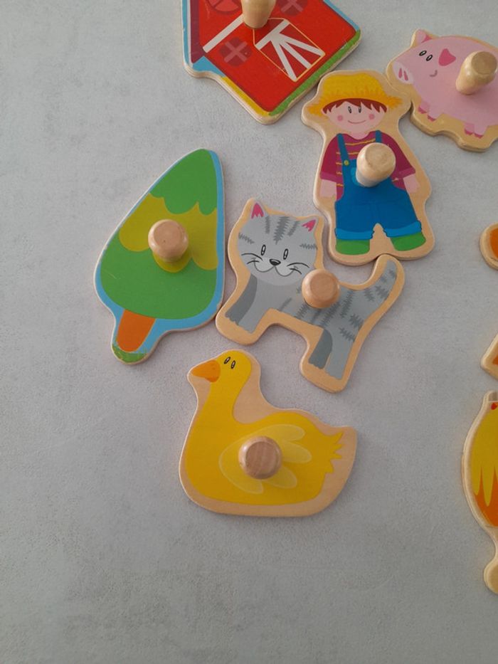 Lot pièces puzzle motricité montessori - photo numéro 8