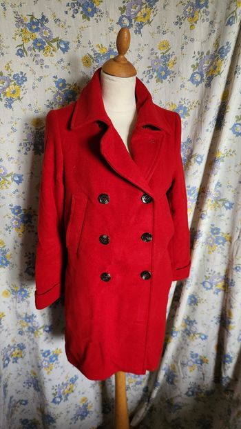 Manteau pardessus rouge Vintage