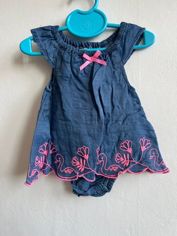 Robe bodies bleu jean Orchestra 3 mois