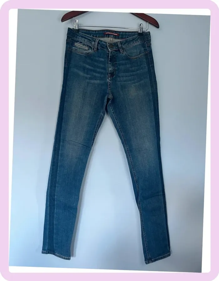 Jean bleu Comptoir des Cotonniers – Taille 42 / XL, bandes latérales foncées - photo numéro 5