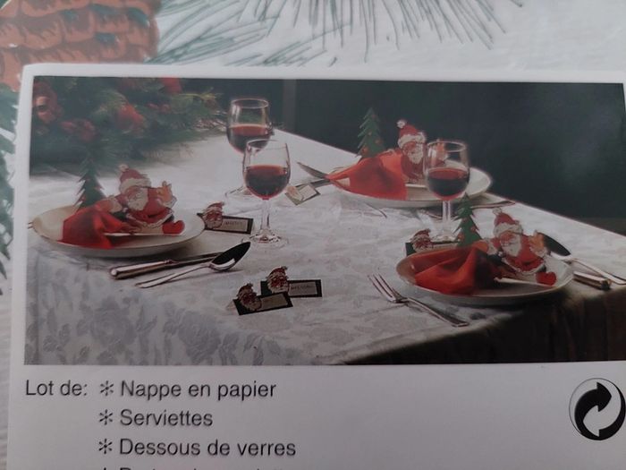 Set nappe de noel en papier vintage kitsch - photo numéro 7
