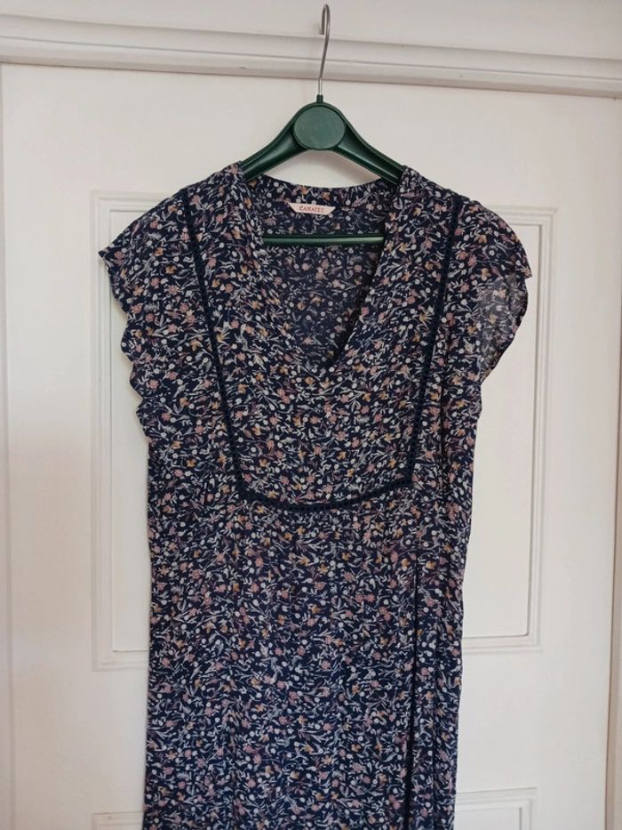 Robe marine à fleurs Camaïeu - photo numéro 2