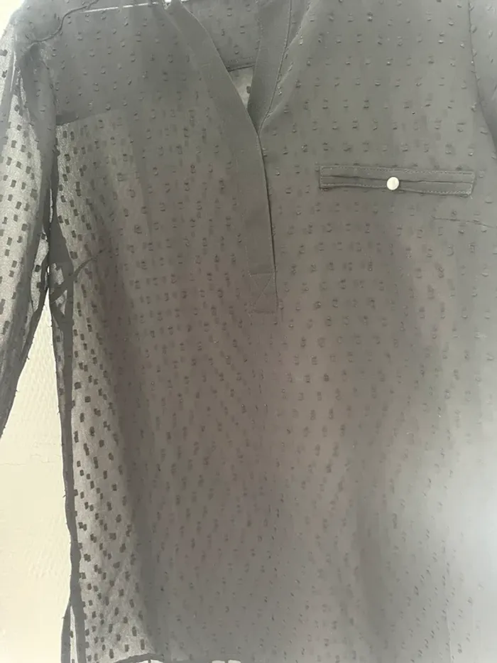 Blouse transparente noir - photo numéro 2