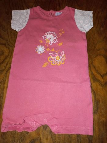 Barboteuse + tee-shirt manches longues C