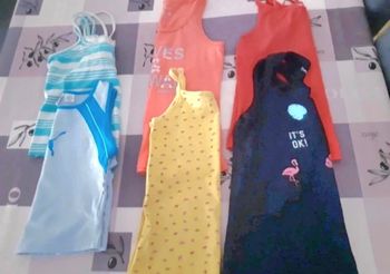 🌸 Lot 6 débardeurs / tee-shirts sans manches fille – 10-11 ans 🌸