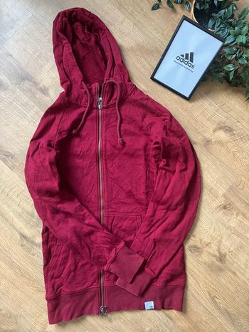 Pull à capuche avec zip Adidas rouge bordeaux homme/femme