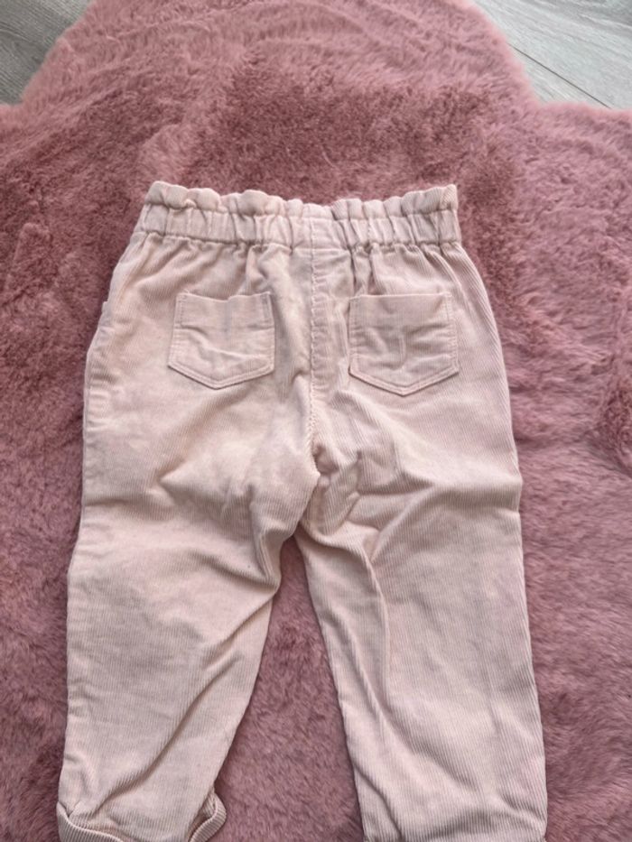 Pantalon velours rose pale 18 mois - photo numéro 5