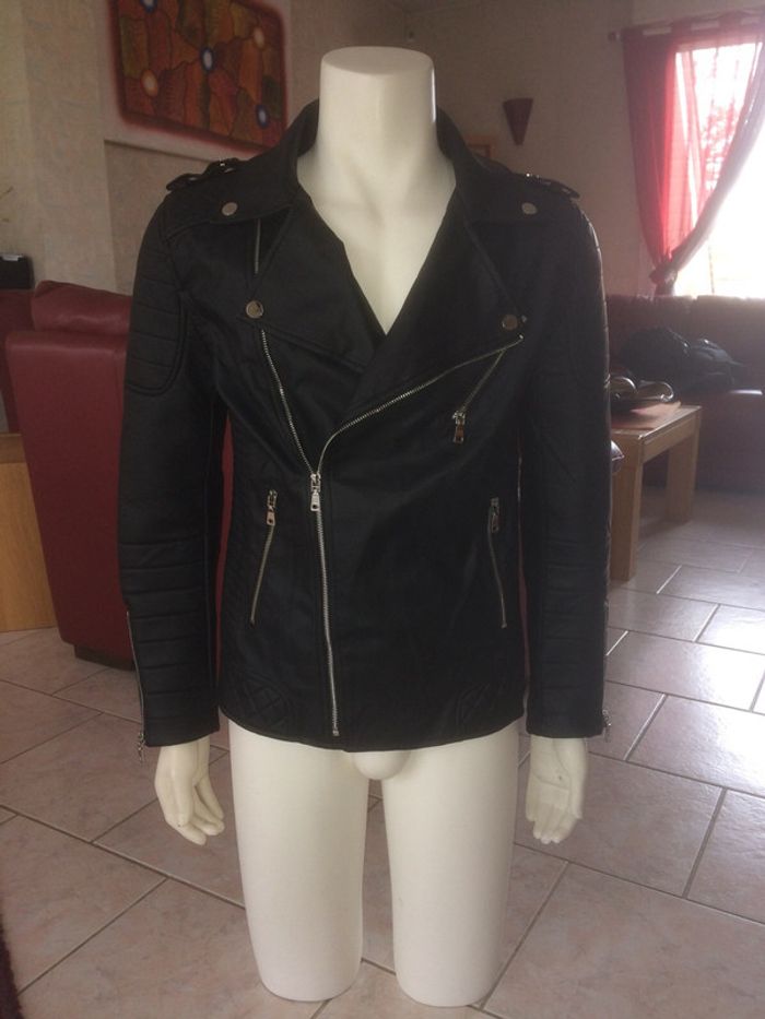 Perfecto Noir Simili - Maison Nord - photo numéro 3