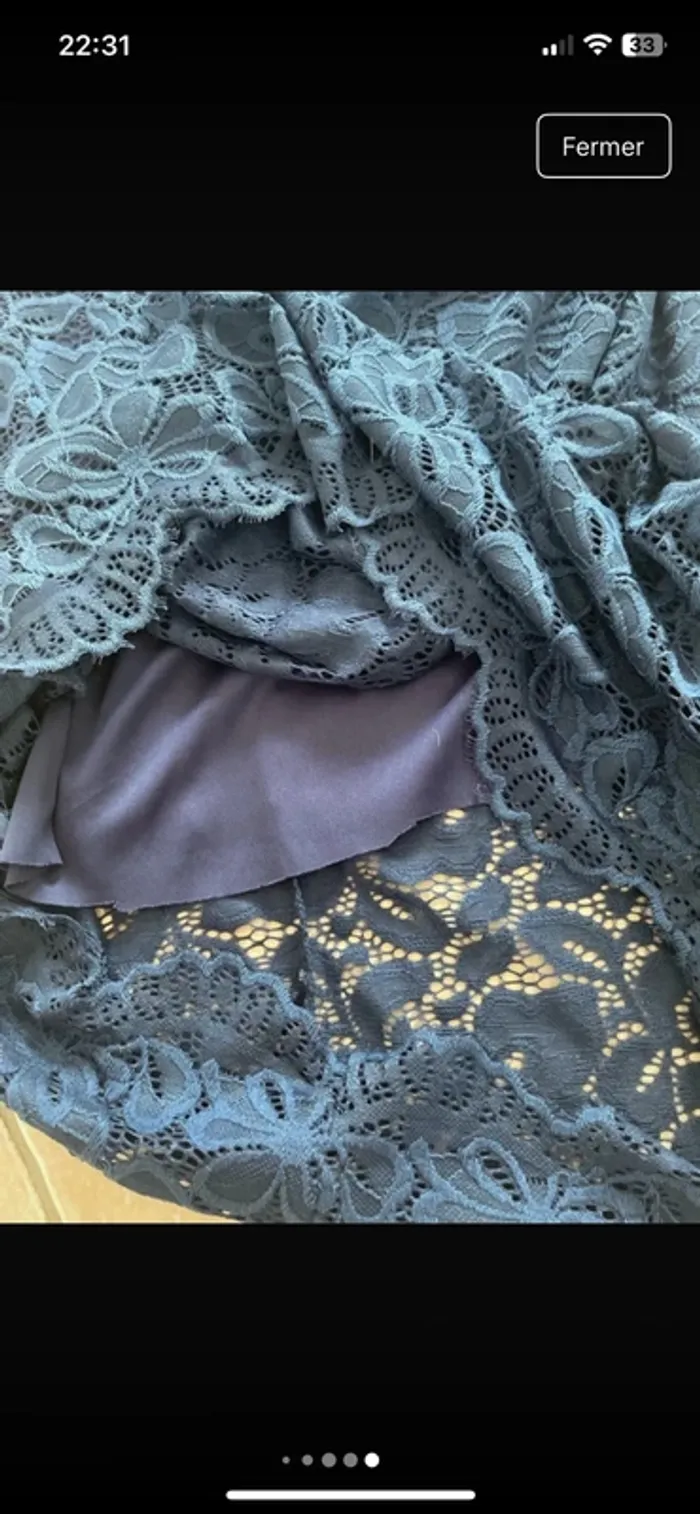 Magnifique robe en dentelle toute doublée en 44 excellent état - photo numéro 10