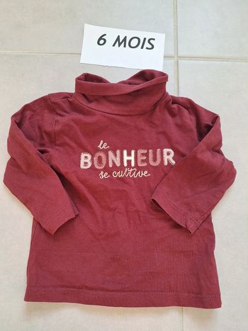 Haut manches longues col roulé gémo 6 mois