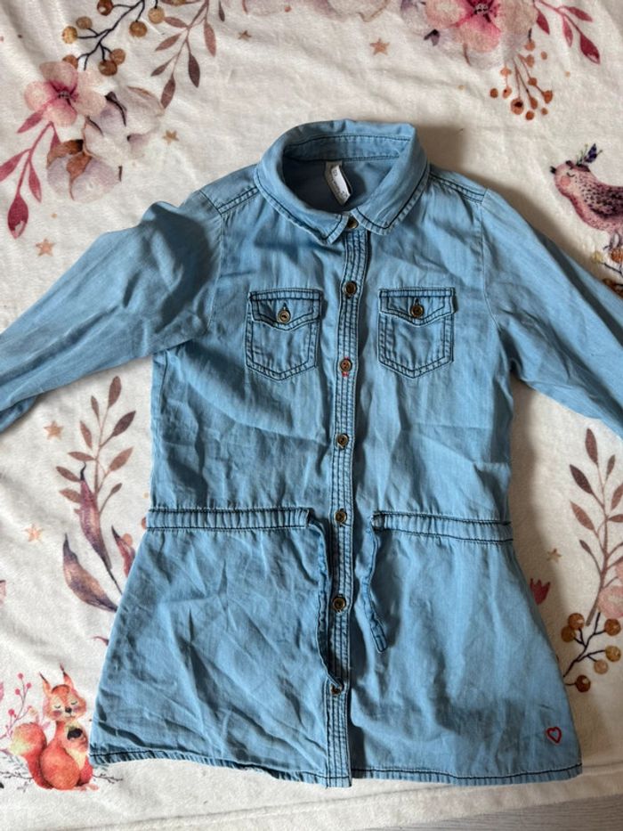 Robe en coton effet jean