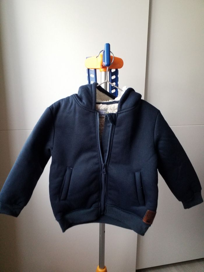Veste sweat fourrée à capuche - photo numéro 2