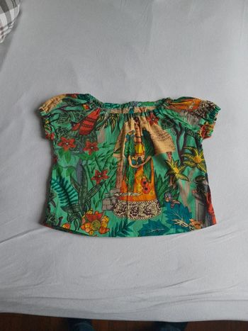 T-shirt fille haut enfant 5 6 ans ethnique cours