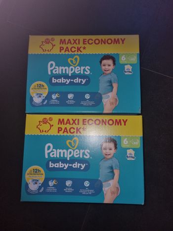 Lot de 2 cartons t6 pampers baby dry 