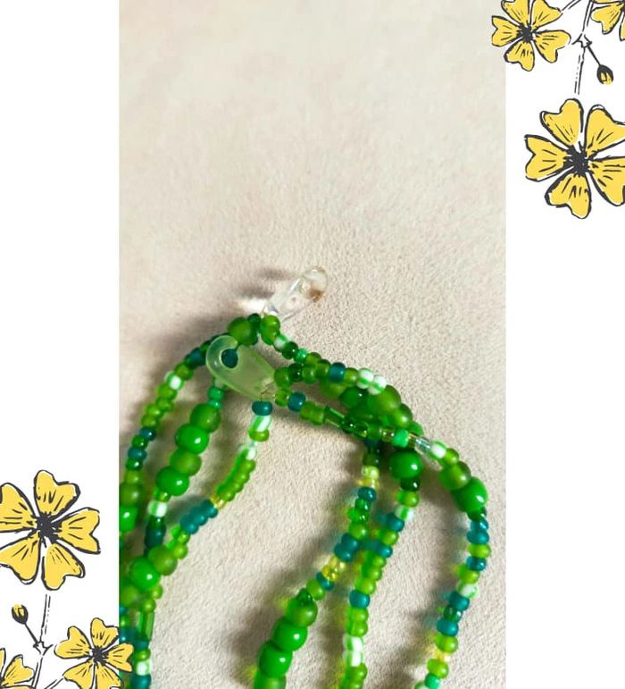 Collier perles multirangs vertes - Collection Émeraude Urbaine - photo numéro 4