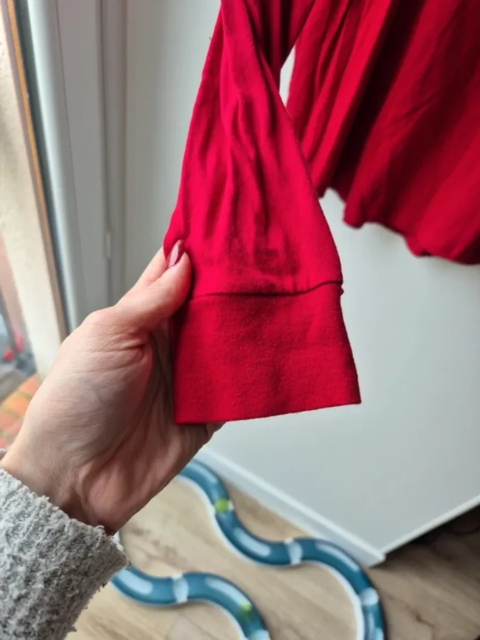 T shirt manches longues holister rouge - photo numéro 3