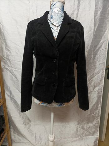 Veste en velours noire, t 38
