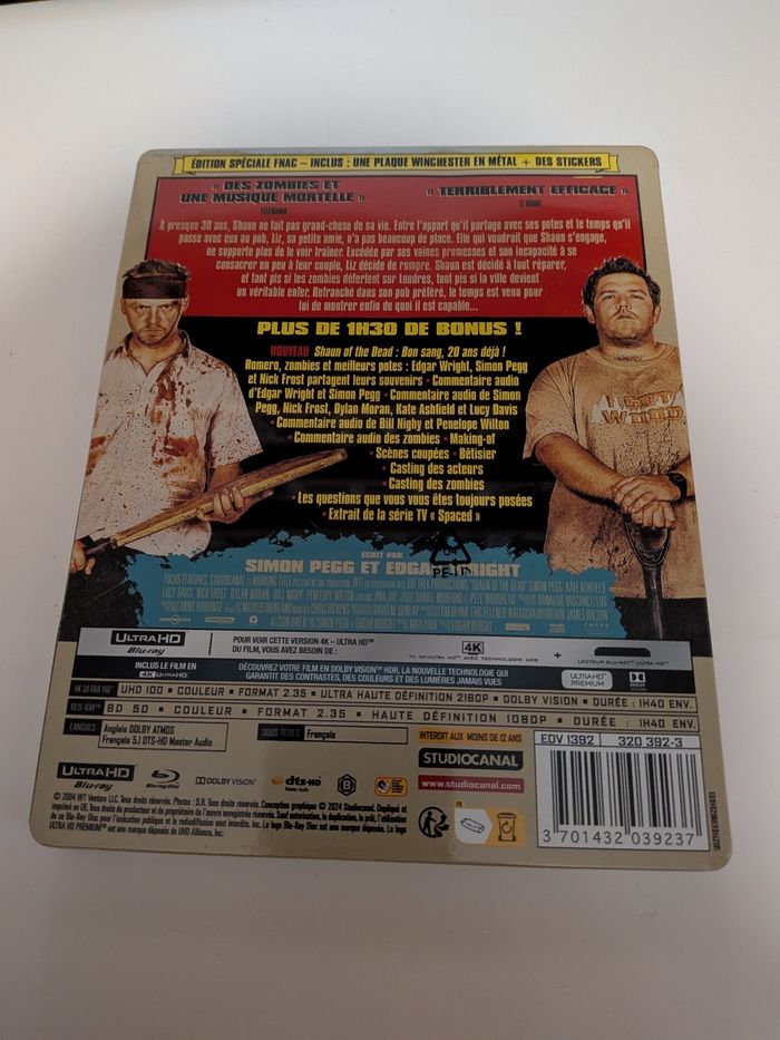Shaun of the dead 4k steelbook neuf sous blister - photo numéro 2