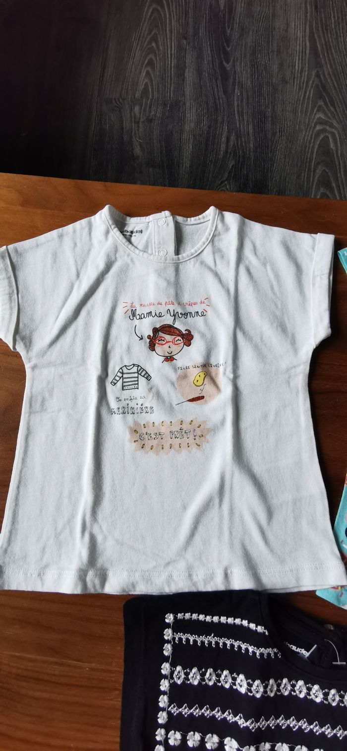 Lot Tee shirts manches courtes fille 24 mois - photo numéro 2