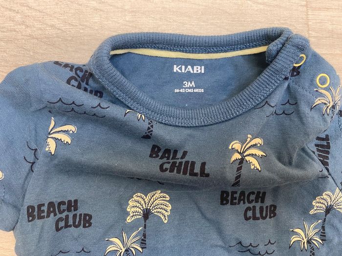 T-shirt bleu marine palmier - photo numéro 3