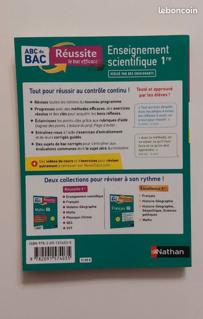 ABC du Bac - Enseignement scientifique- 1ere - photo numéro 2