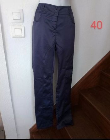 Pantalon satiné violet femme 40