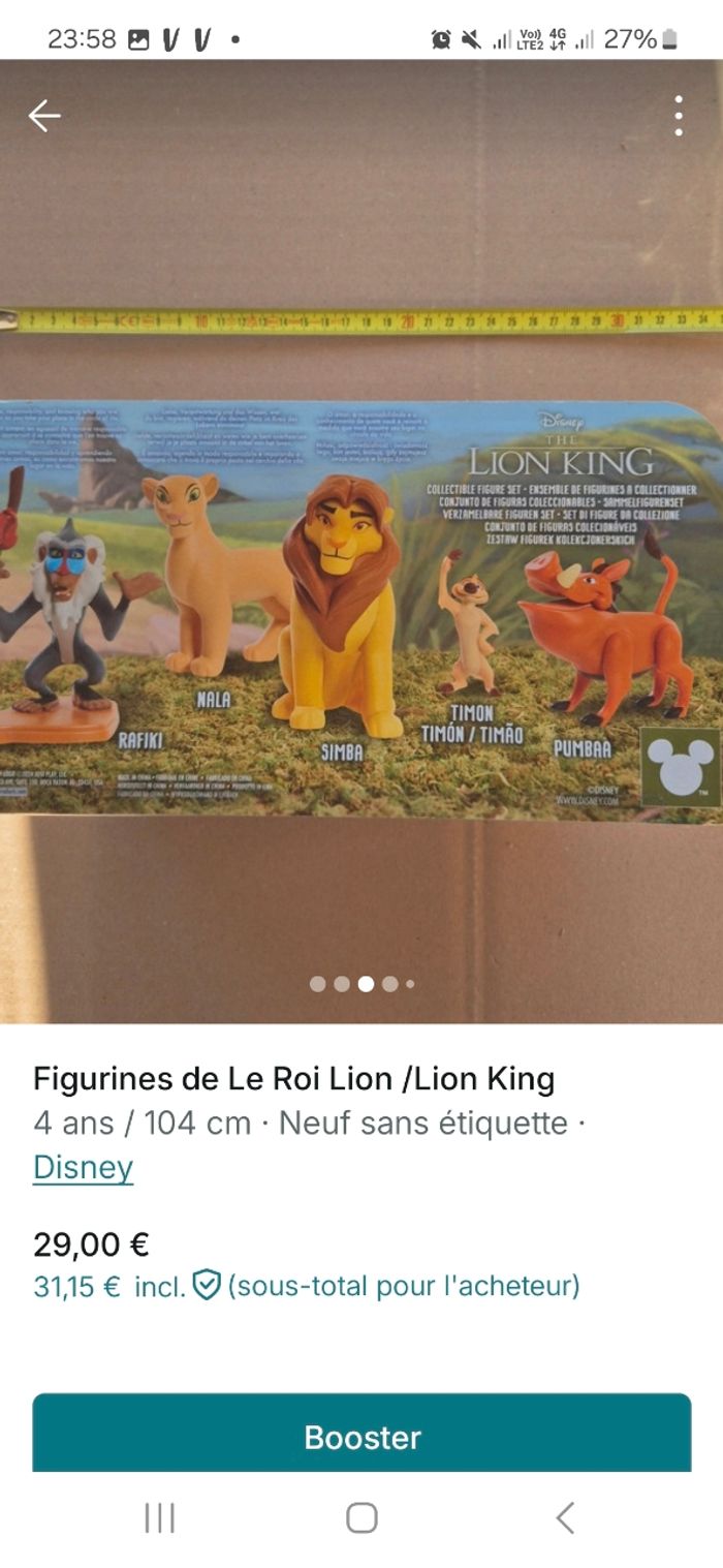 Figurines de Le Roi Lion /Lion King - photo numéro 3