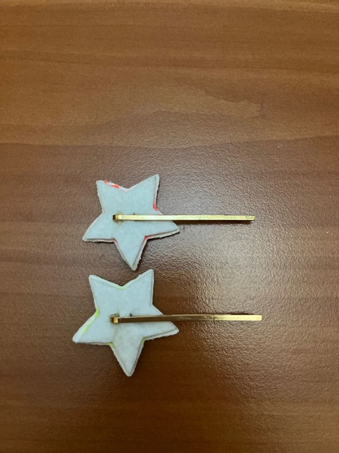 Lot de 2 barrettes épingles à cheveux étoiles - photo numéro 2