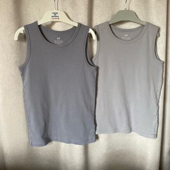 2 t-shirt gris sans manche 9/10 ans H&M