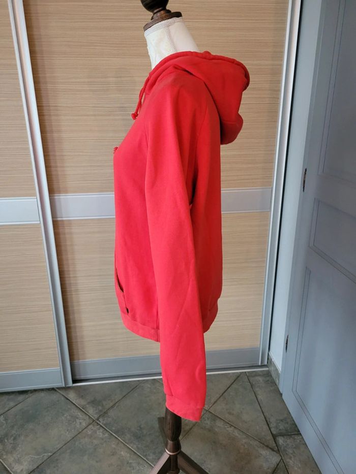 Sweat-shirt rouge à capuche taille M unisex LAHSCK - photo numéro 4