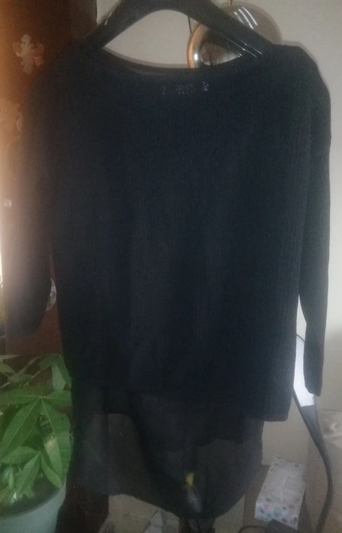 🌸Pull noir doublure longue Taille 38 "Mango" 🌸 - photo numéro 2