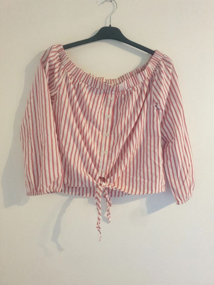 Top court rayé - photo numéro 1