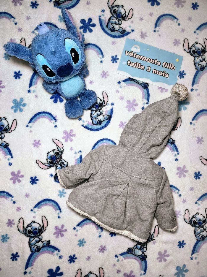 Manteau fourré Fille Kiabi - 3 mois - gris - Etat : Excellent - photo numéro 5