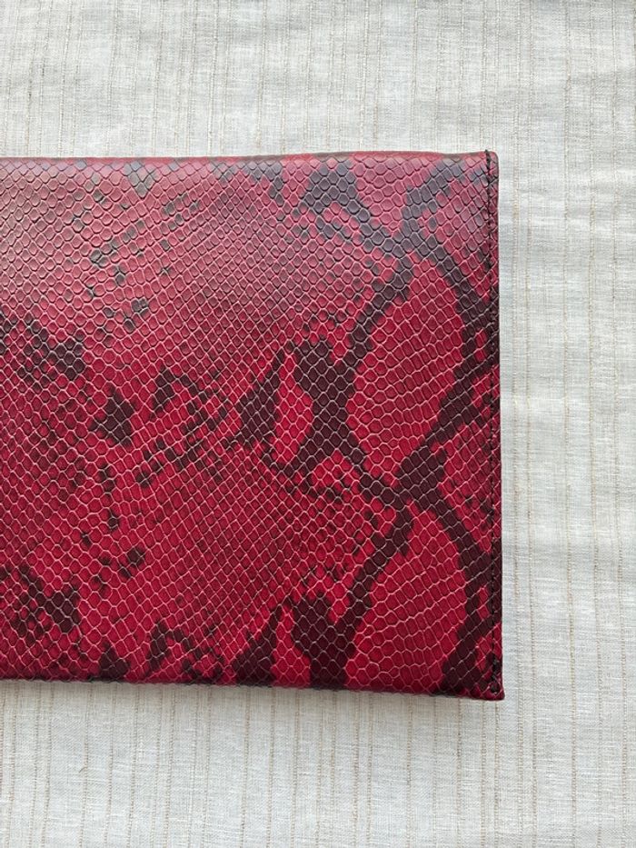Pochette mango motif écaille bordeaux et noir neuf - photo numéro 7