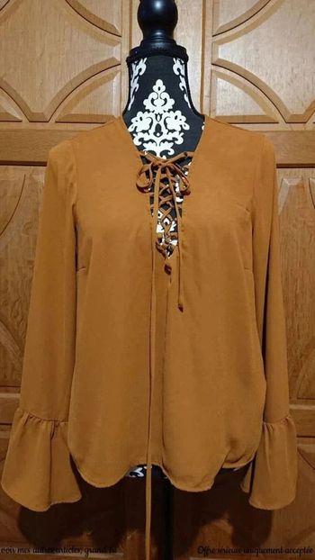Haut/ blouse camel casual bohème Forever 21 taille 40
