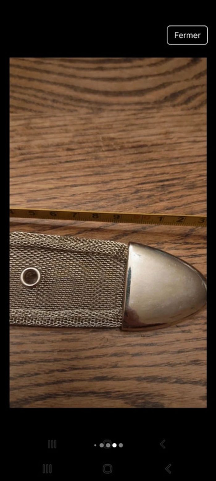Ceinture en métal/cuir/aigles ajustable 80/90cm - photo numéro 16