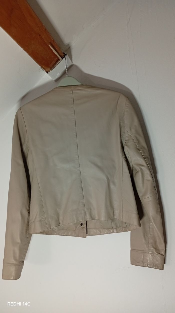Blouson cuir agneau 40, Burton of London beige - photo numéro 4
