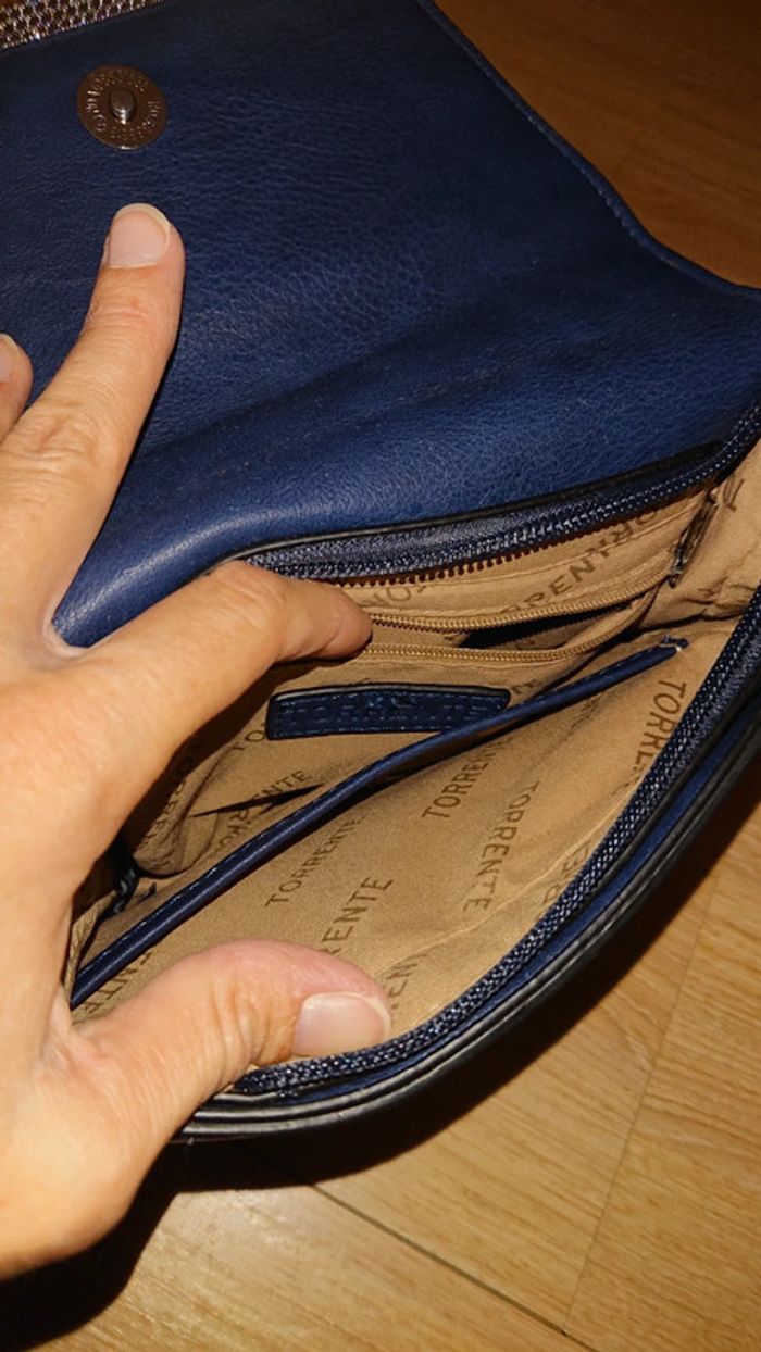 Sac bandoulière bleu marine - photo numéro 3