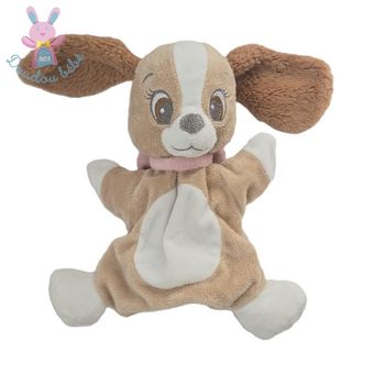 Doudou marionnette Chien Belle Lady beige blanc marron DISNEY