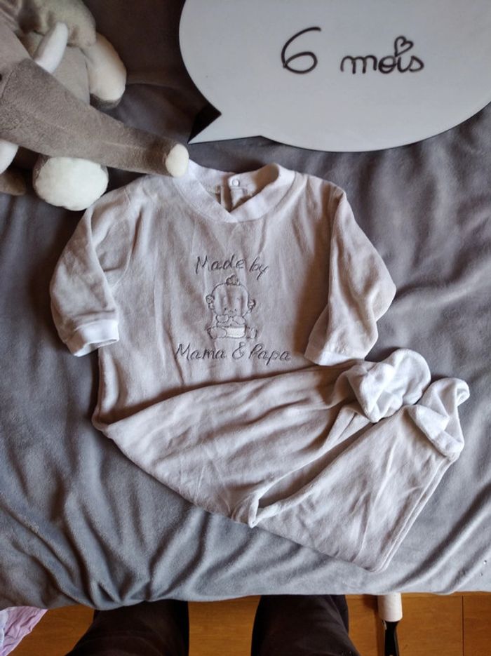 Pyjama grenouillère Garçon 6 mois bébé Made by Mama & Papa Picco Mini - photo numéro 2