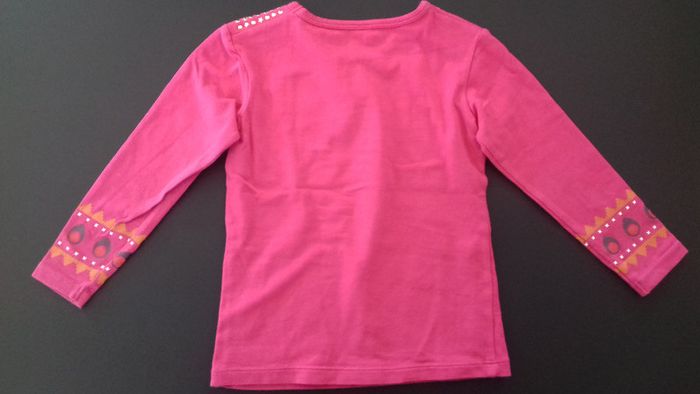 tee-shrit manche longue + legging rose fille 18mois - photo numéro 4