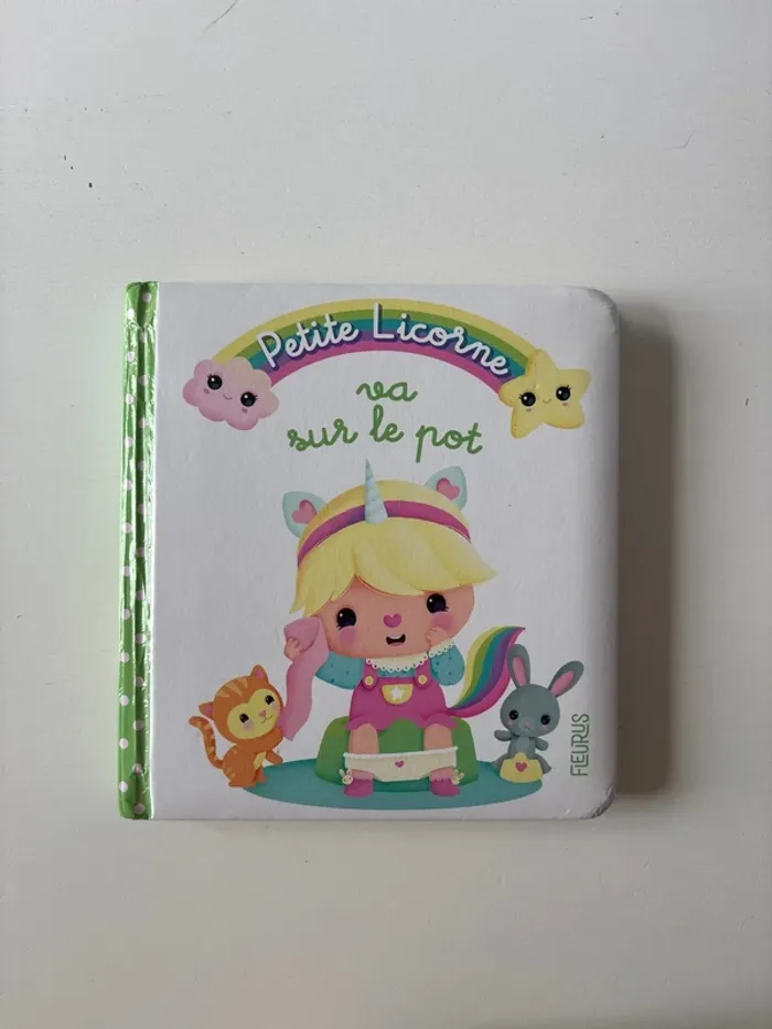 Livre petite licorne va sur le pot