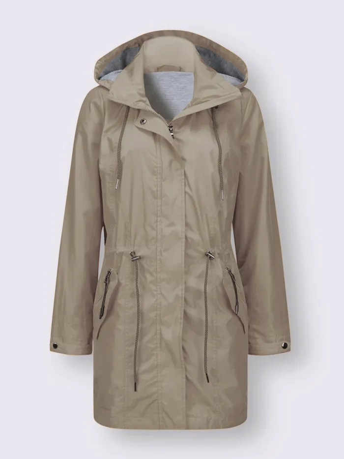 Parka longueur amovible - Taille 48 - Helline - couleur grège