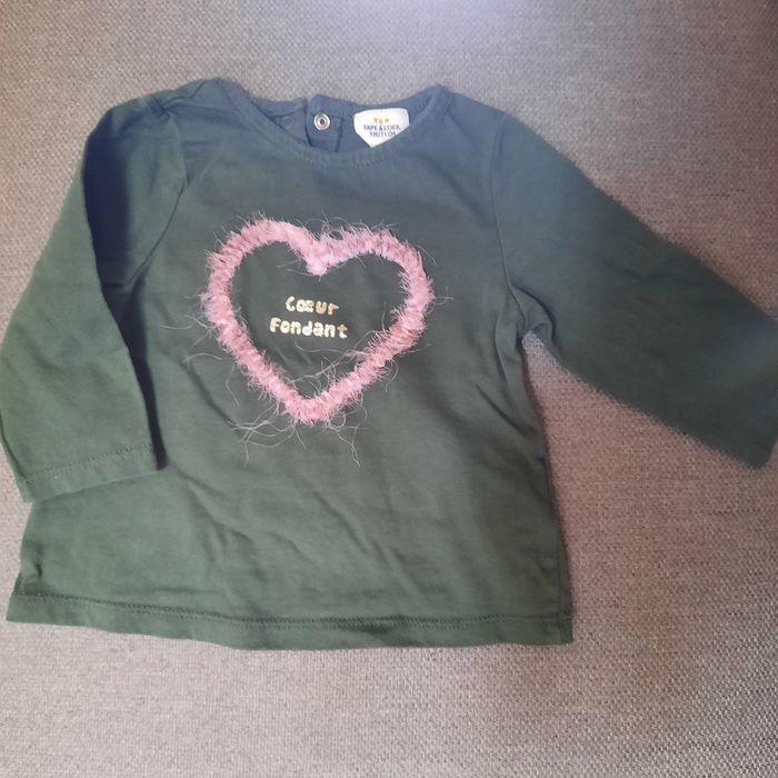 Tshirt vert manches longues