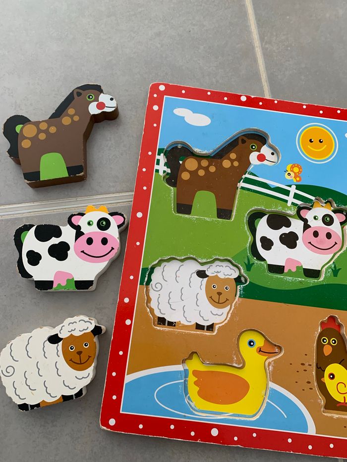 Puzzle bois 1er âge ferme - photo numéro 3