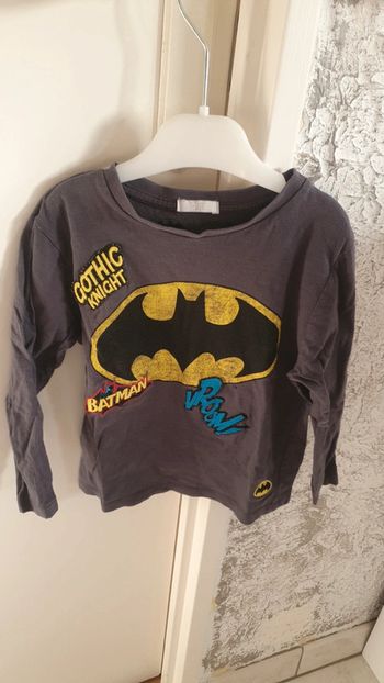T shirt batman manches longues 3-4 ans